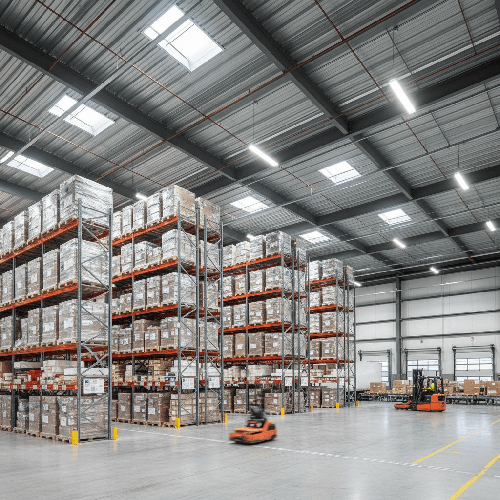 Warehouse and industrial facility with secure access control for contractors and shift workers