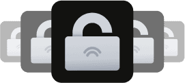 Lock with chain icon representing centrally managed digital lock assets