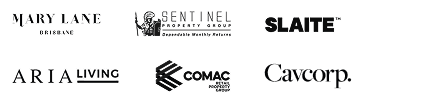 Trusted by leading organisations including Mary Lane Brisbane, Bentinel, Slaite, Aria Living, Comac, and Cavcorp