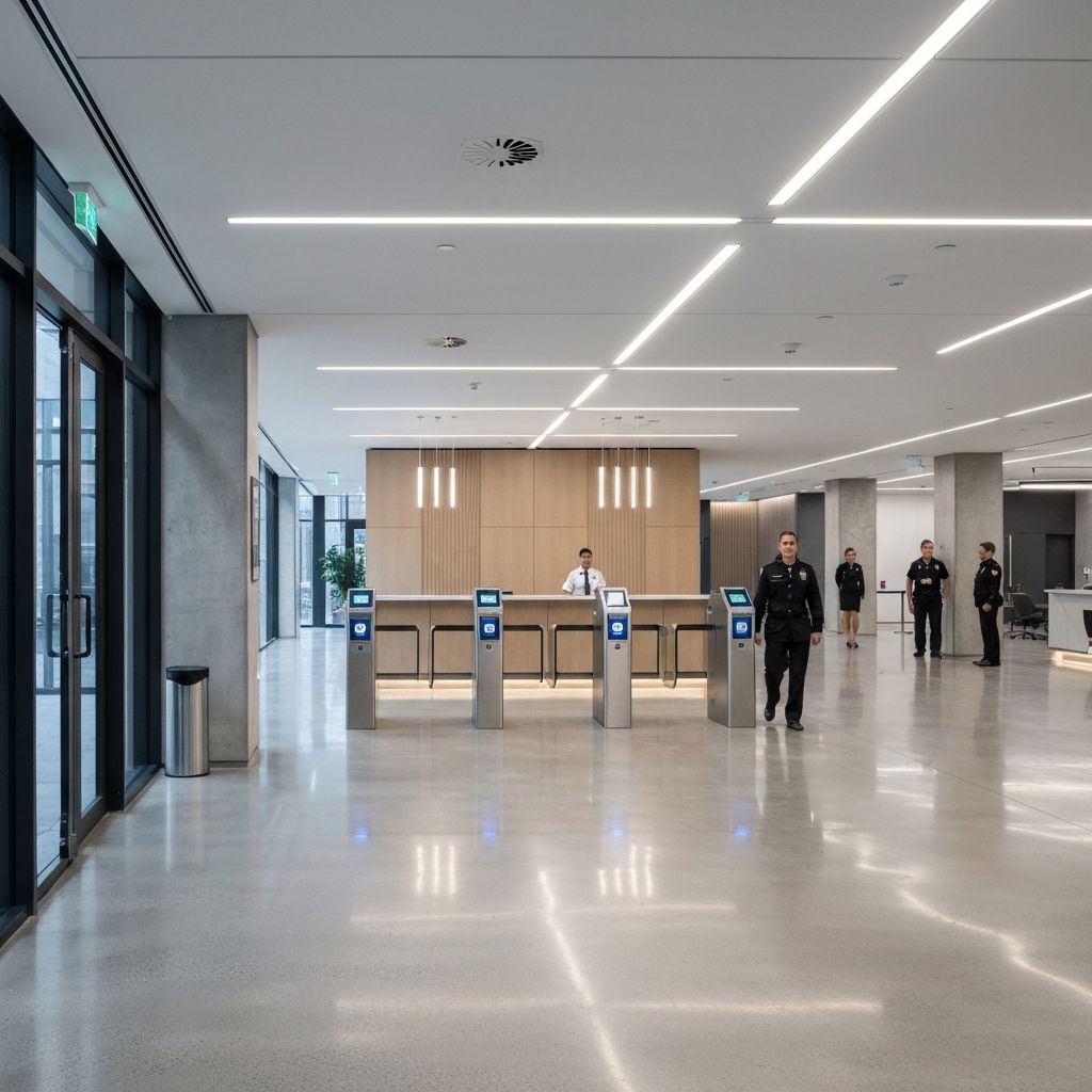 Commercial property access management dashboard showing tenant and contractor access control