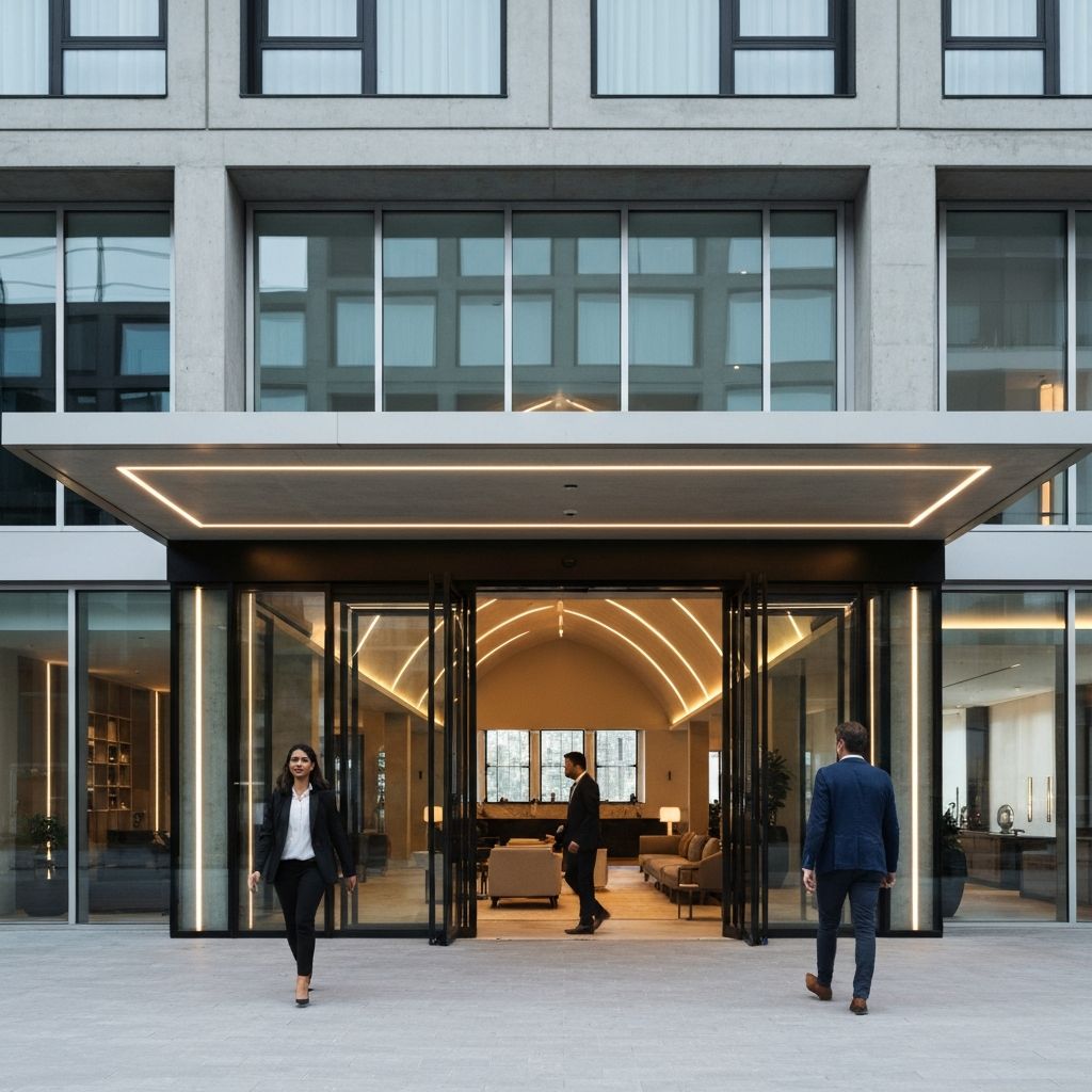 Hotel property with integrated access control for guests, staff, and facilities