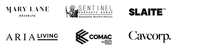 Trusted by leading organisations including Mary Lane Brisbane, Bentinel, Slaite, Aria Living, Comac, and Cavcorp